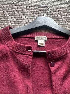 J. Crew Clare Cardigan in Deep Wine Red